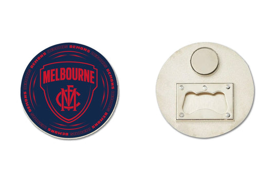 AFL BOTTLE OPENER MAGNET - MELBOURNE DEMONS