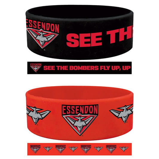 AFL ESSENDON BOMBERS WRIST BANDS SET - PACK OF 2