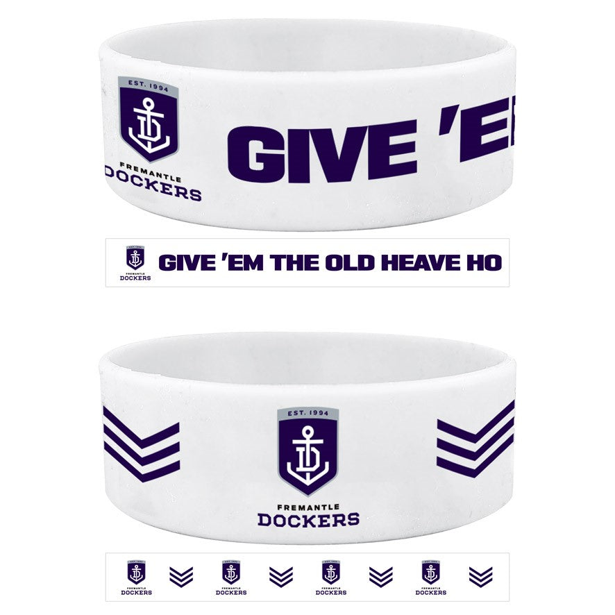 AFL FREMANTLE DOCKERS WRIST BANDS SET - PACK OF 2