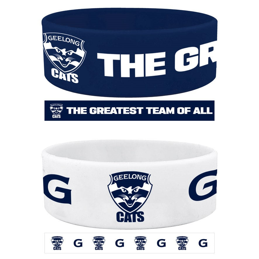 AFL GEELONG CATS WRIST BANDS SET - PACK OF 2