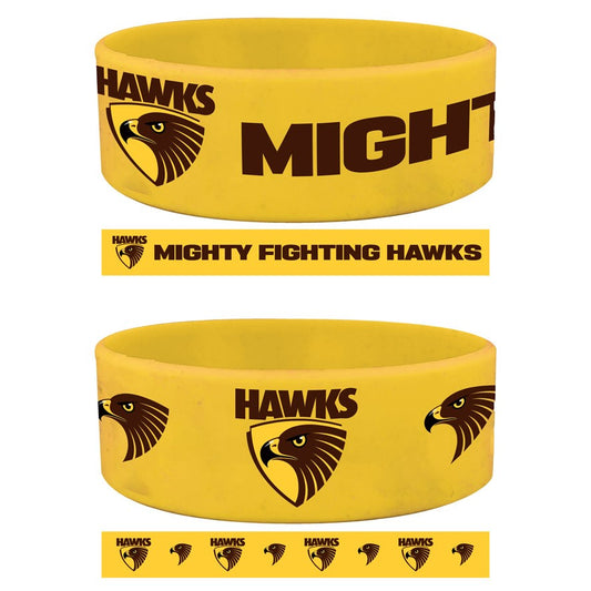 AFL HAWTHORN HAWKS WRIST BANDS SET - PACK OF 2