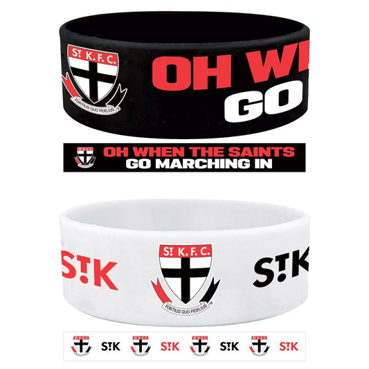 AFL ST KILDA SAINTS WRIST BANDS SET - PACK OF 2