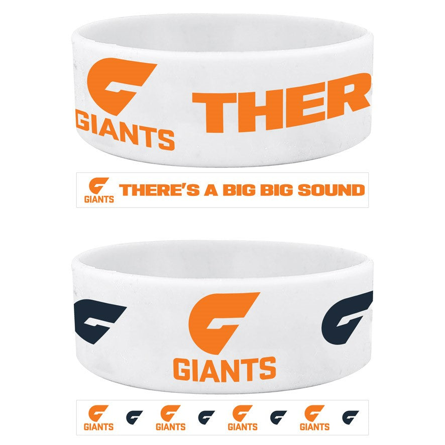 AFL GREATER WESTERN SYDNEY GIANTS WRIST BANDS SET - PACK OF 2