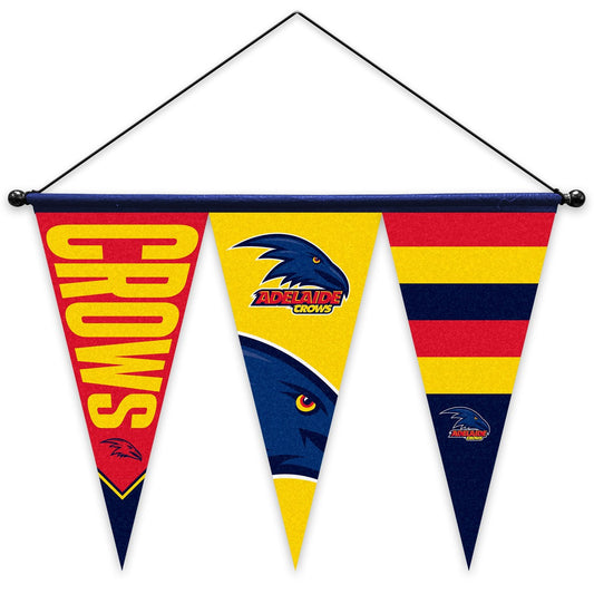 AFL FELT MULTI PENNANT WITH HANGER - SET OF 3 - ADELAIDE CROWS