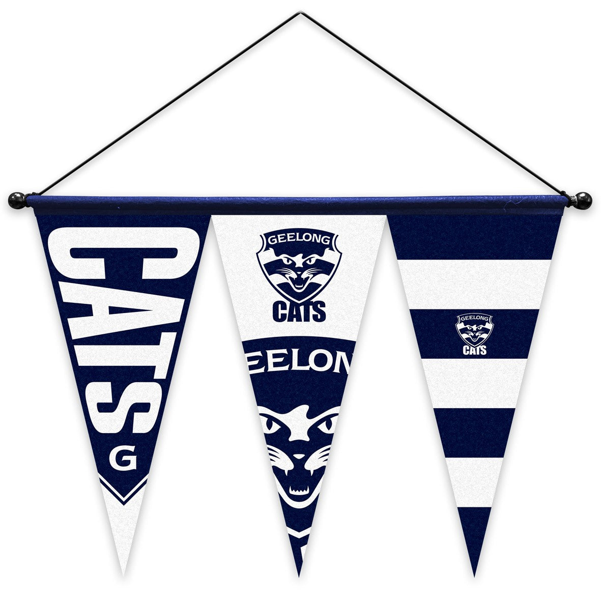 AFL FELT MULTI PENNANT WITH HANGER - SET OF 3 - GEELONG CATS