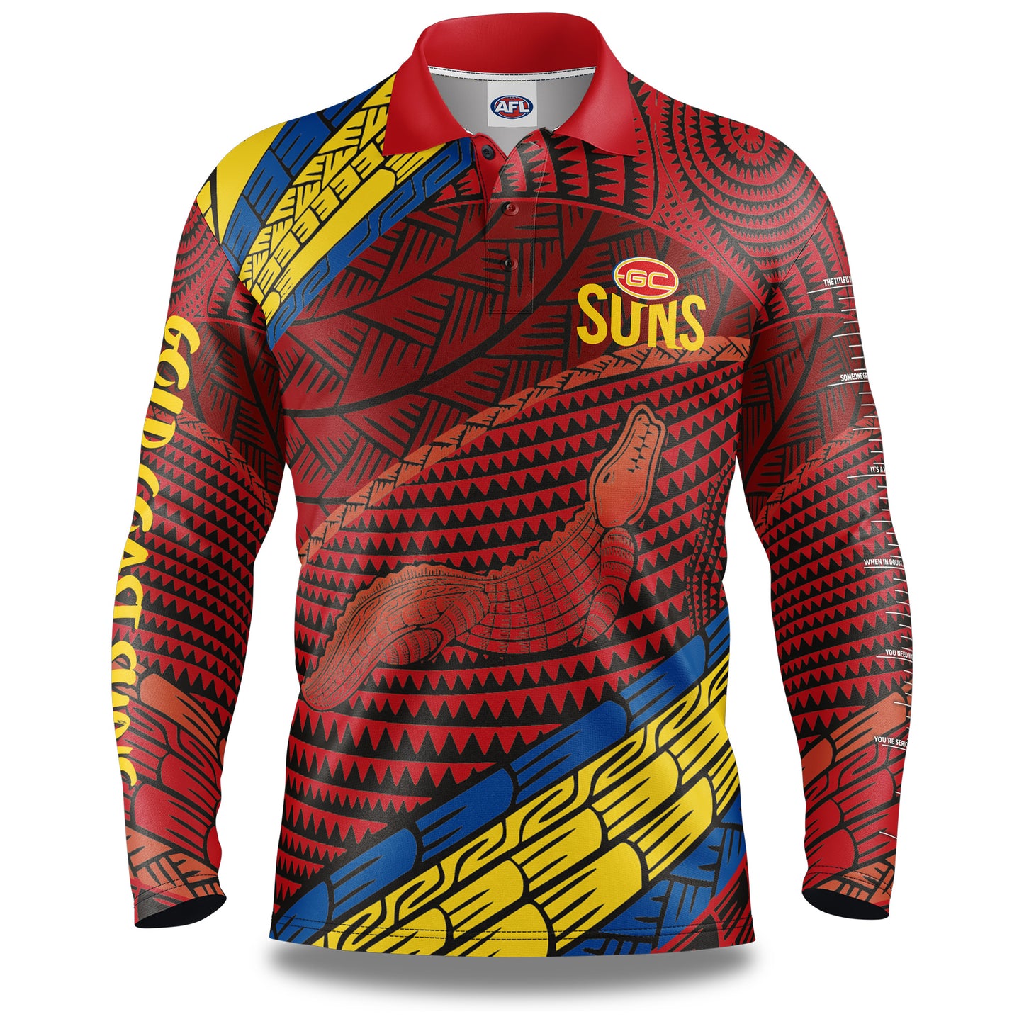 AFL KOEDAL FISHING SHIRT - GOLD COAST SUNS