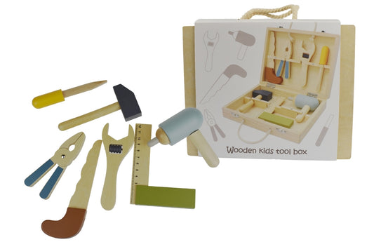 KAPER KIDZ WOODEN KIDS TOOL BOX