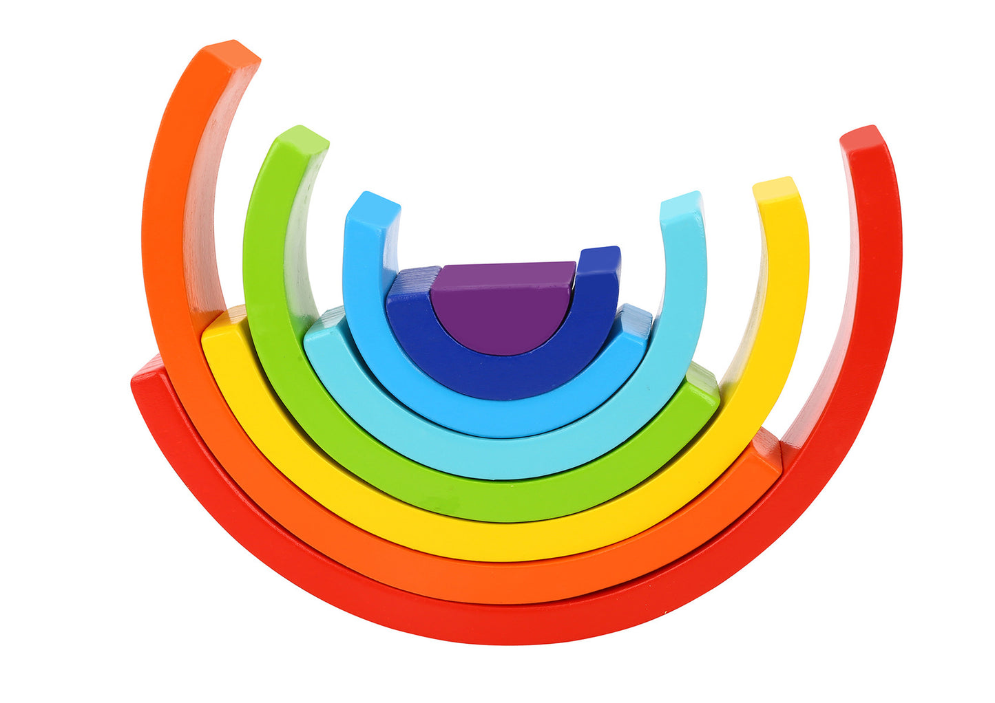 TOOKY TOY WOODEN RAINBOW STACKER