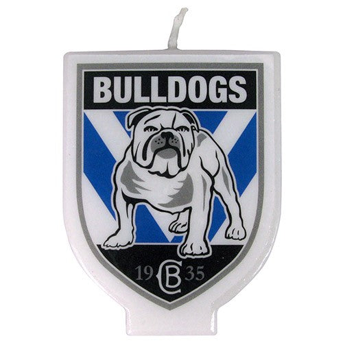 NRL CANTERBURY BULLDOGS LOGO CANDLE