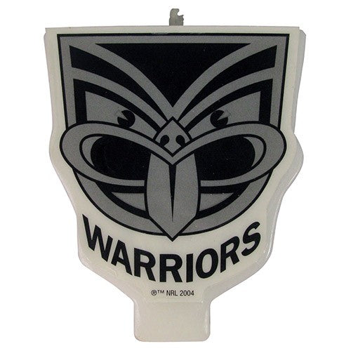 NRL NEW ZEALAND WARRIORS LOGO CANDLE