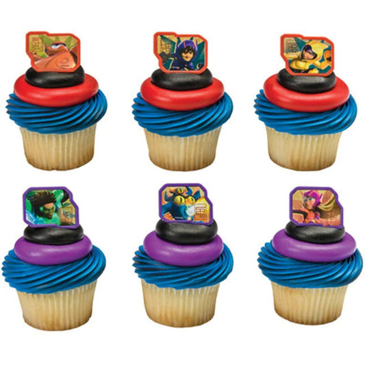 BIG HERO 6 CUPCAKE RINGS - PACK OF 12