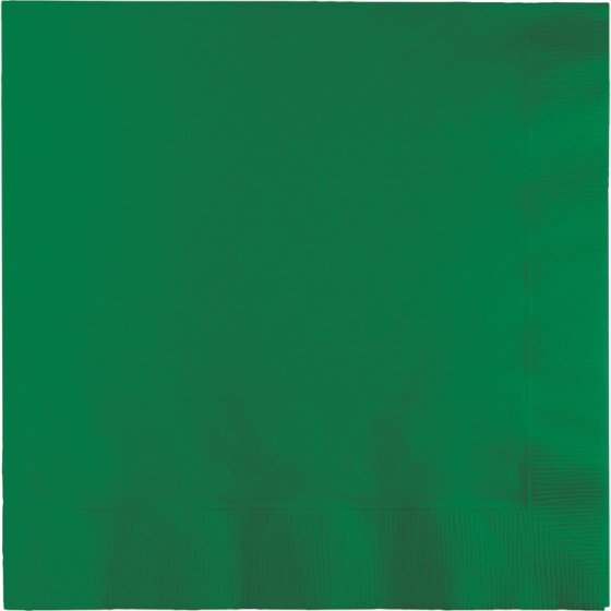 EMERALD GREEN BEVERAGE NAPKINS - PACK OF 50