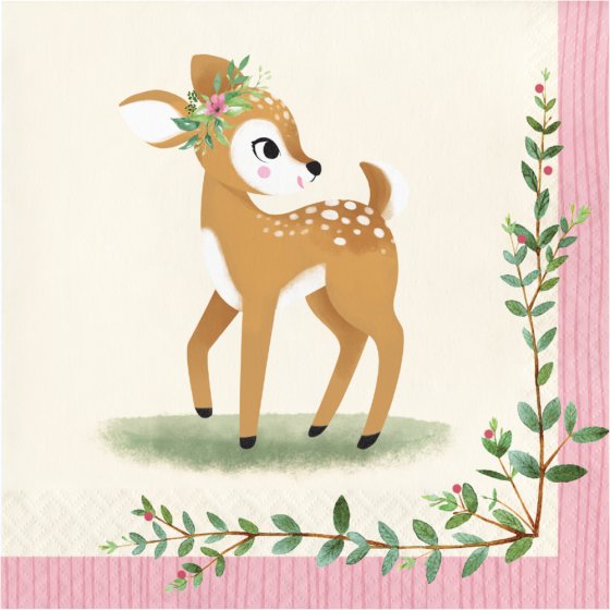 DEER LITTLE ONE LUNCH NAPKINS - PACK OF 16