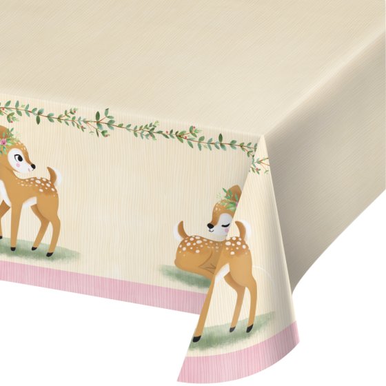 DEER LITTLE ONE PAPER TABLECOVER 137CM x 259CM