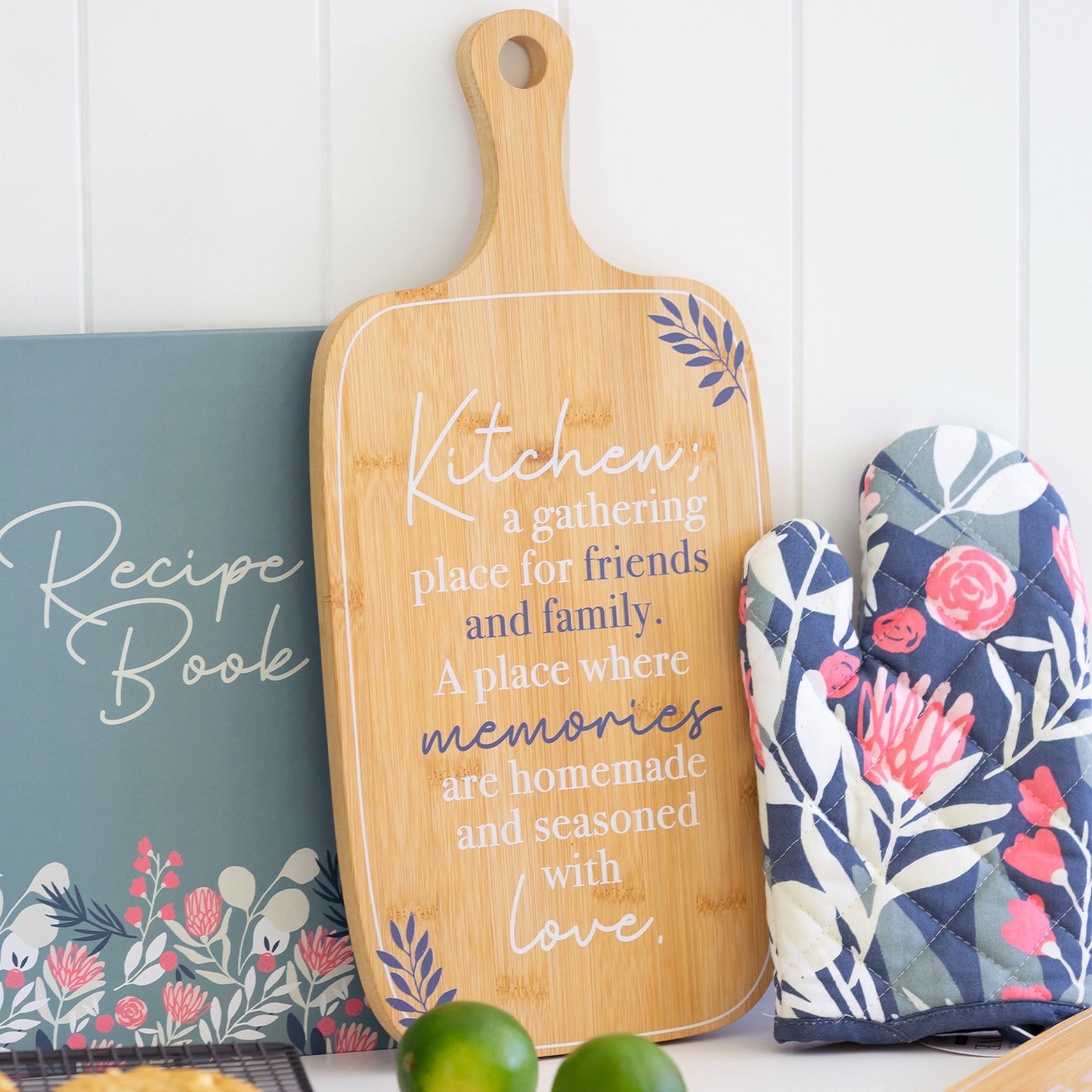 MADE WITH LOVE BAMBOO BOARD - FLORAL