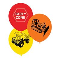 CONSTRUCTION LATEX BALLOONS 30CM - PACK OF 10