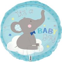 IT'S A BABY BOY ELEPHANT FOIL BALLOON - 45CM