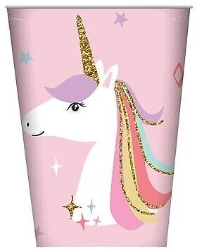 UNICORN 250ML PAPER CUPS - PACK OF 8