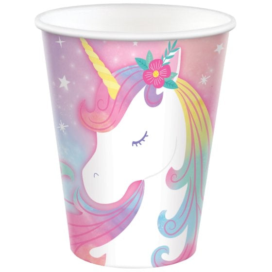 ENCHANTED UNICORN 266ML PAPER CUPS - PACK OF 8