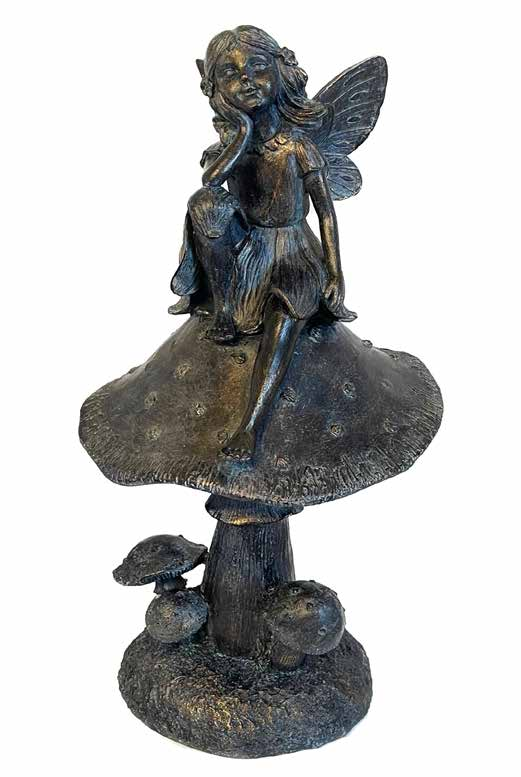 FAIRY SITTING ON MUSHROOM ORNAMENT