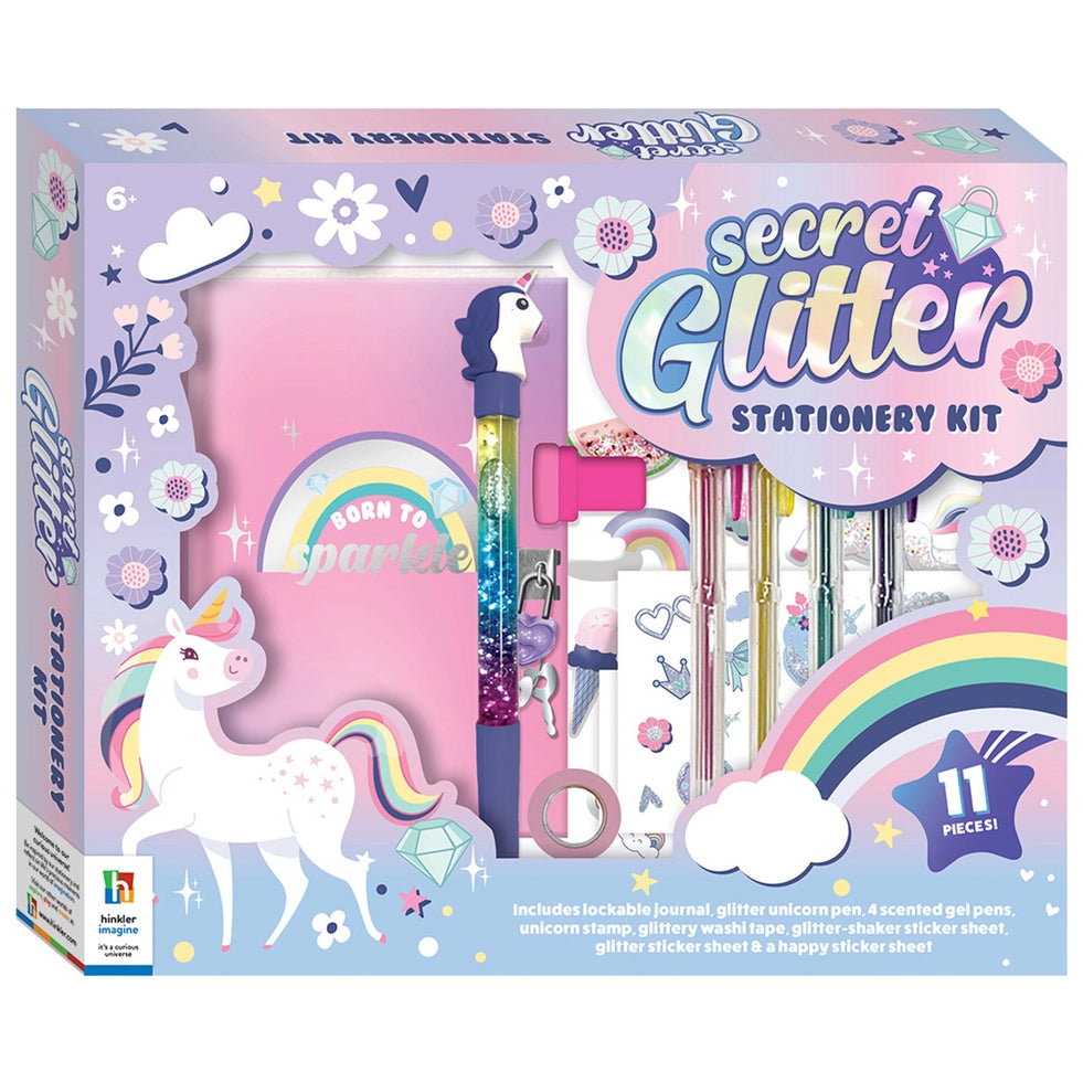 HINKLER SECRET GLITTER STATIONARY KIT