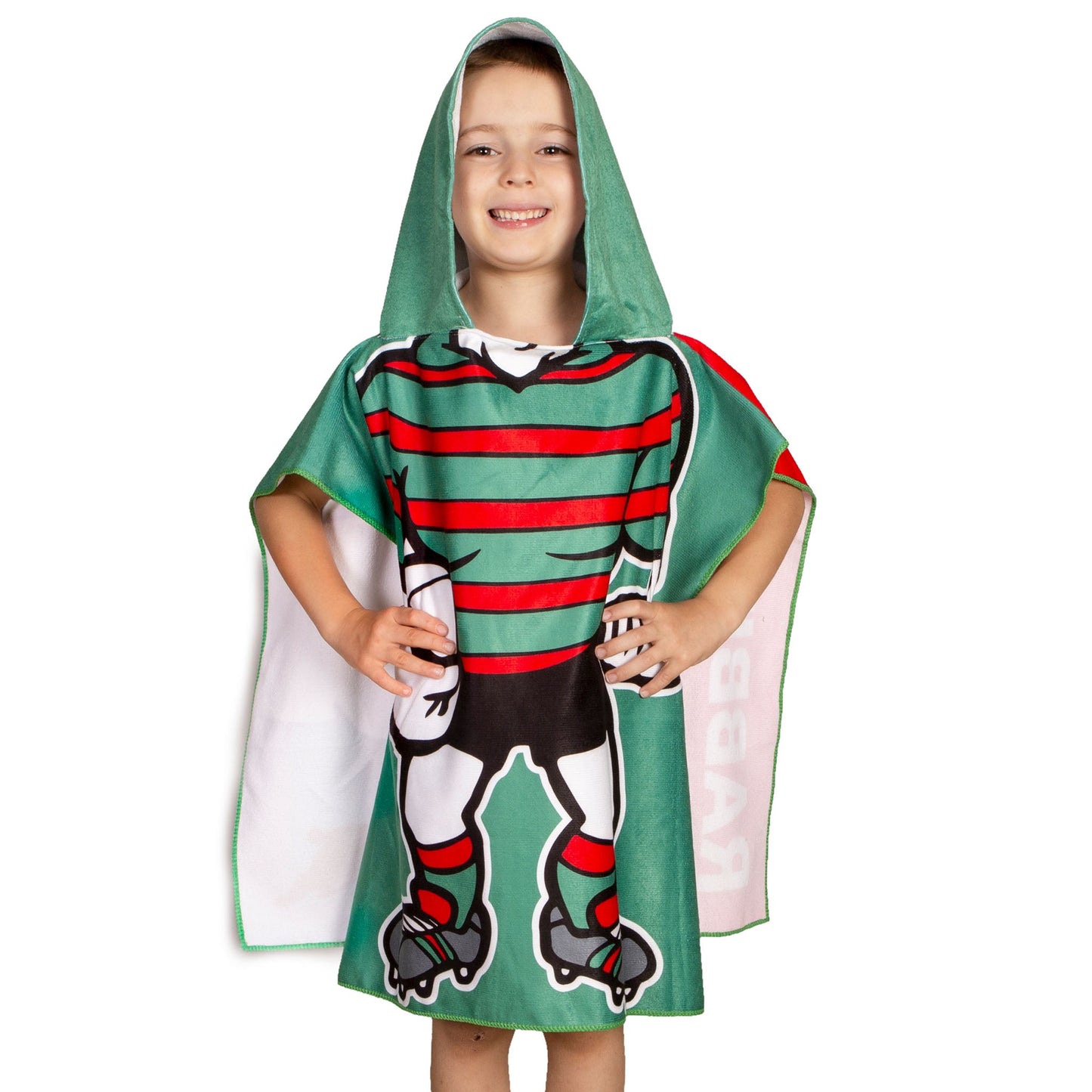 NRL KIDS YOUTH MASCOT BEACH TOWEL - SOUTH SYDNEY RABBITOHS