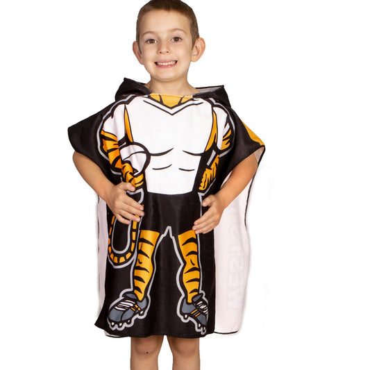 NRL KIDS YOUTH MASCOT BEACH TOWEL - WESTS TIGERS