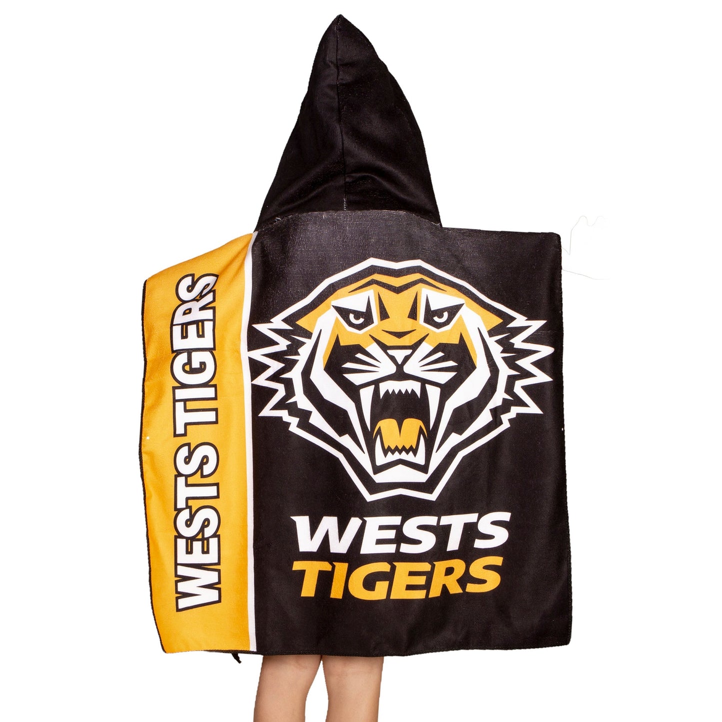 NRL KIDS YOUTH MASCOT BEACH TOWEL - WESTS TIGERS