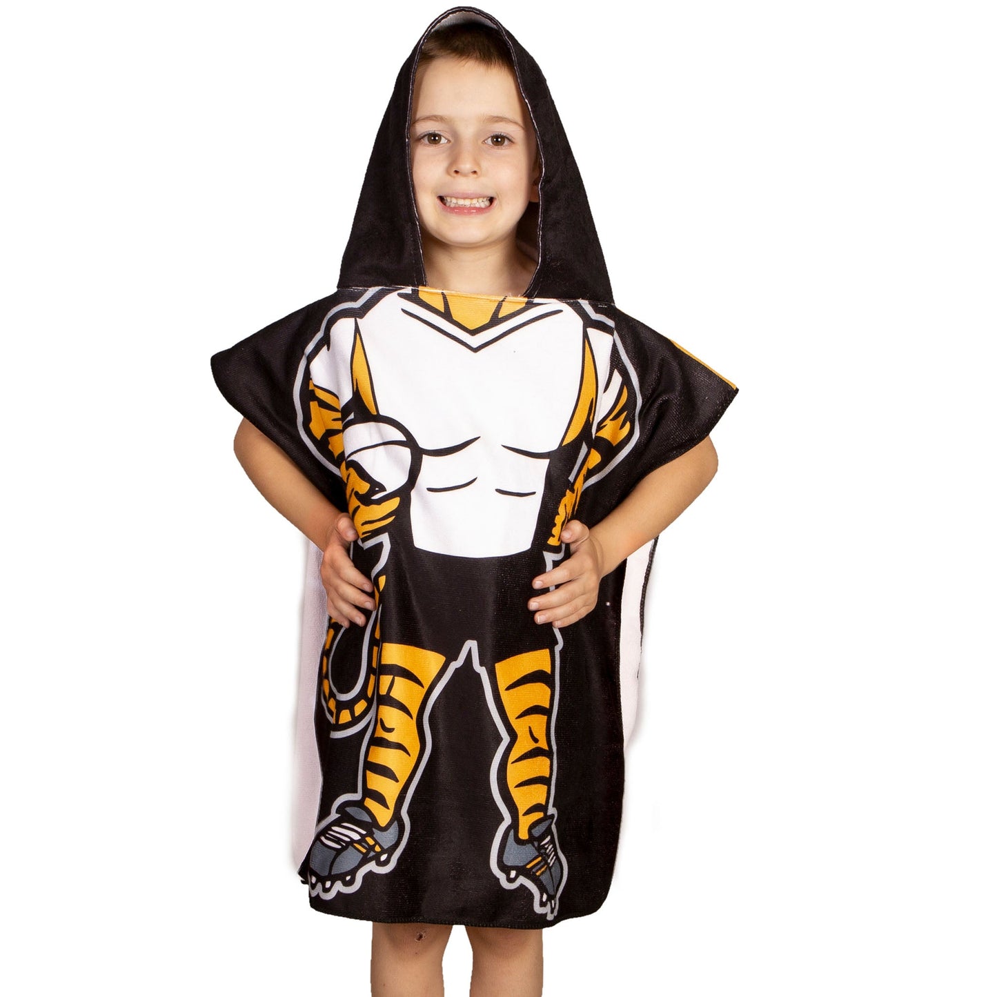 NRL KIDS YOUTH MASCOT BEACH TOWEL - WESTS TIGERS