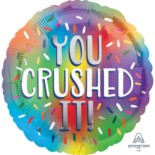 RAINBOW YOU CRUSHED IT FOIL BALLOON - 43CM