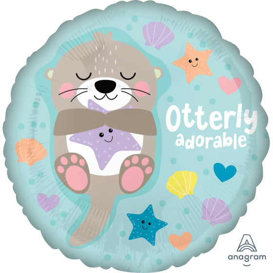 BABY SHOWER OTTERLY ADORABLE FOIL BALLOON - 43CM