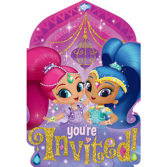 SHIMMER AND SHINE POSTCARD INVITATIONS