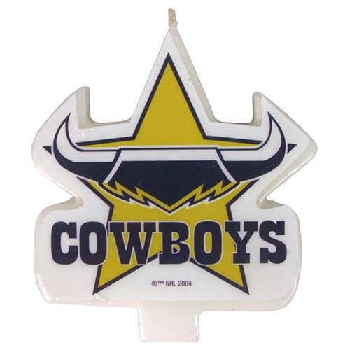 NRL NORTH QUEENSLAND COWBOYS LOGO CANDLE