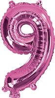 ARTWRAP PINK FOIL BALLOON - NUMBER 9