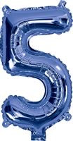 ARTWRAP BLUE FOIL BALLOON - NUMBER 5