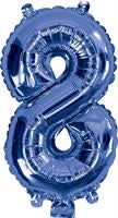 ARTWRAP BLUE FOIL BALLOON - NUMBER 8