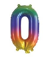 ARTWRAP RAINBOW FOIL BALLOON - NUMBER 0