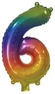 ARTWRAP RAINBOW FOIL BALLOON - NUMBER 6