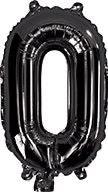 ARTWRAP BLACK FOIL BALLOON - NUMBER 0