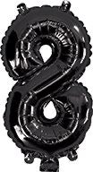 ARTWRAP BLACK FOIL BALLOON - NUMBER 8