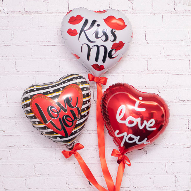 HEART SHAPE KISS ME FOIL BALLOON - 45CM