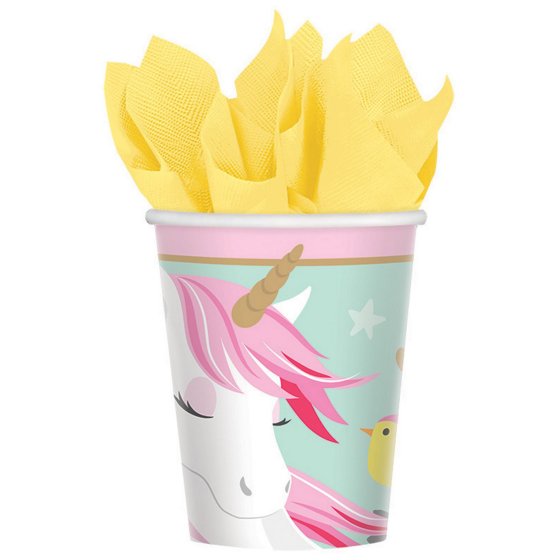 MAGICAL UNICORN 266ML PAPER CUPS - PACK OF 8