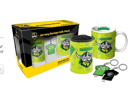 NRL CANBERRA RAIDERS JERSY DESIGN GIFT PACK