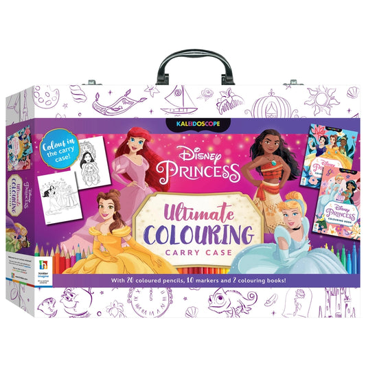 HINKLER KALEIDOSCOPE DISNEY PRINCESS ULTIMATE COLOURING CARRY CASE