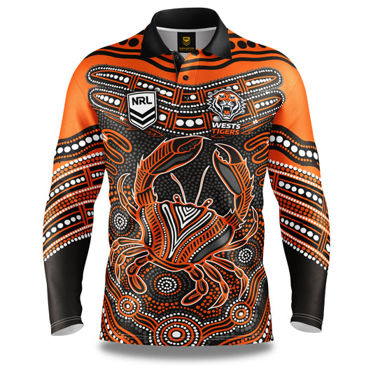 NRL KARUMBA FISHING SHIRT - WESTS TIGERS