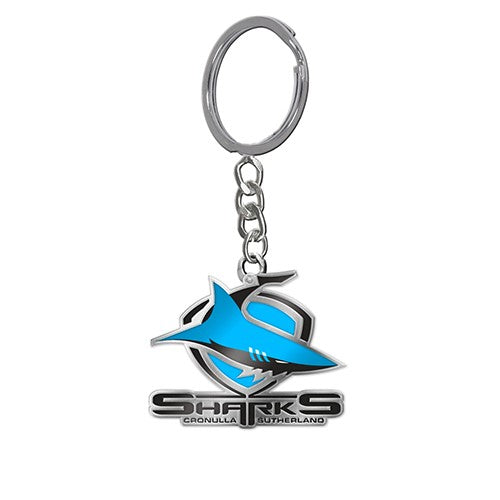 NRL CRONULLA SHARKS ENAMEL KEYRING