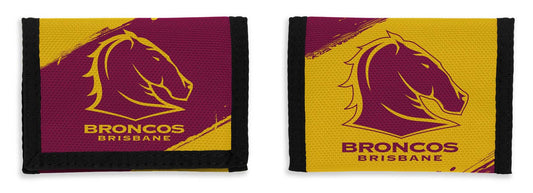 NRL BRISBANE BRONCOS KIDS VELCRO WALLET