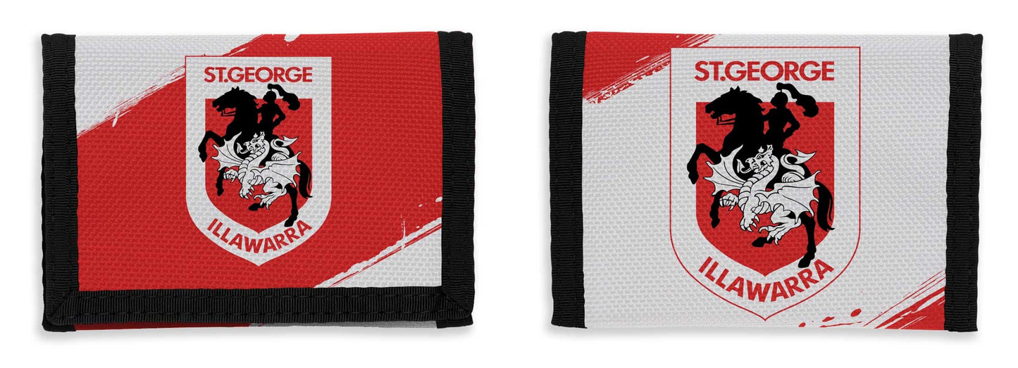 NRL ST GEORGE ILLAWARRA DRAGONS KIDS VELCRO WALLET