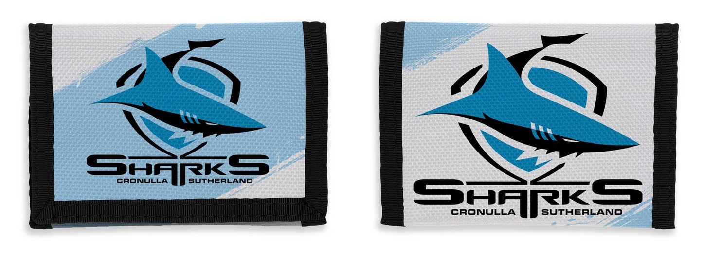 NRL CRONULLA SUTHERLAND SHARKS KIDS VELCRO WALLET