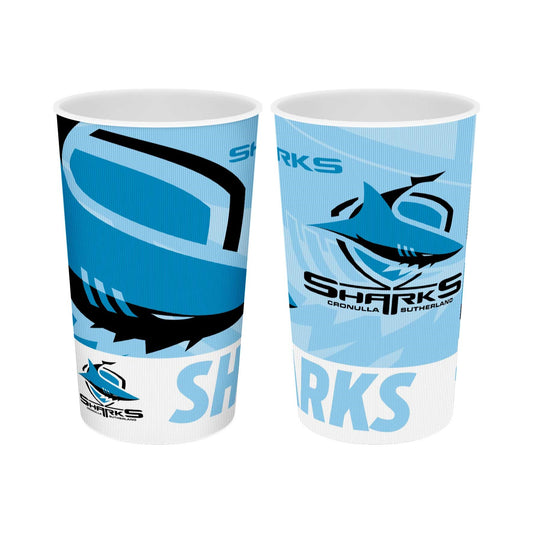 NRL CRONULLA SHARKS LENTICULAR TUMBLER